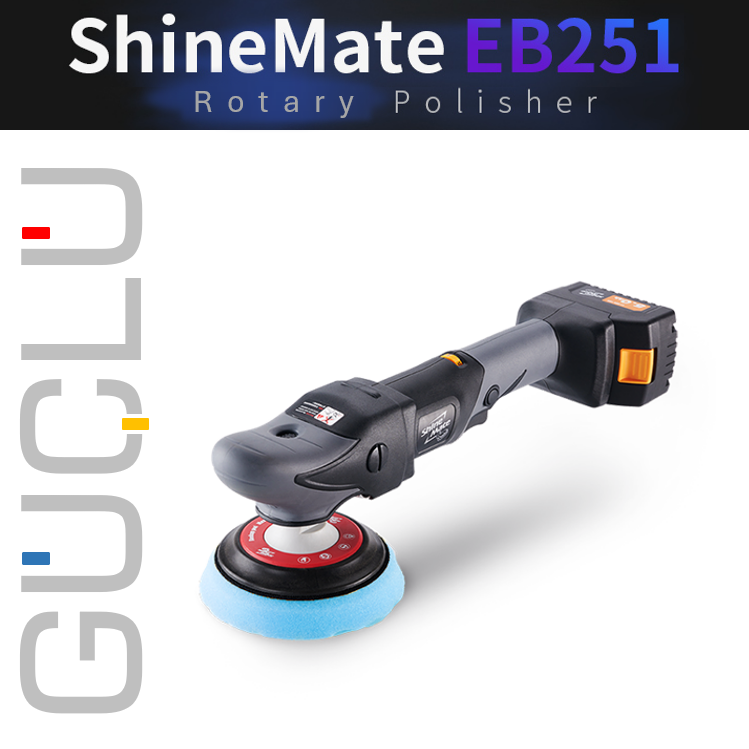 Shine Mate EB251 Cordless Rotary Polisher 125-150 mm / Akülü Rotary Polisaj Makinesi