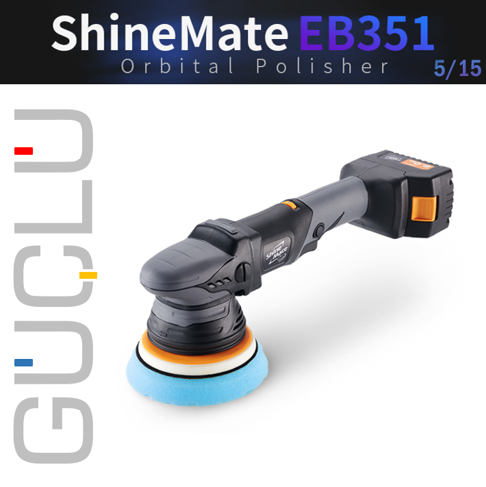 Shine Mate EB351 5/15 Cordless Orbital Polisher 125 mm / Akülü Orbital Polisaj Makinesi